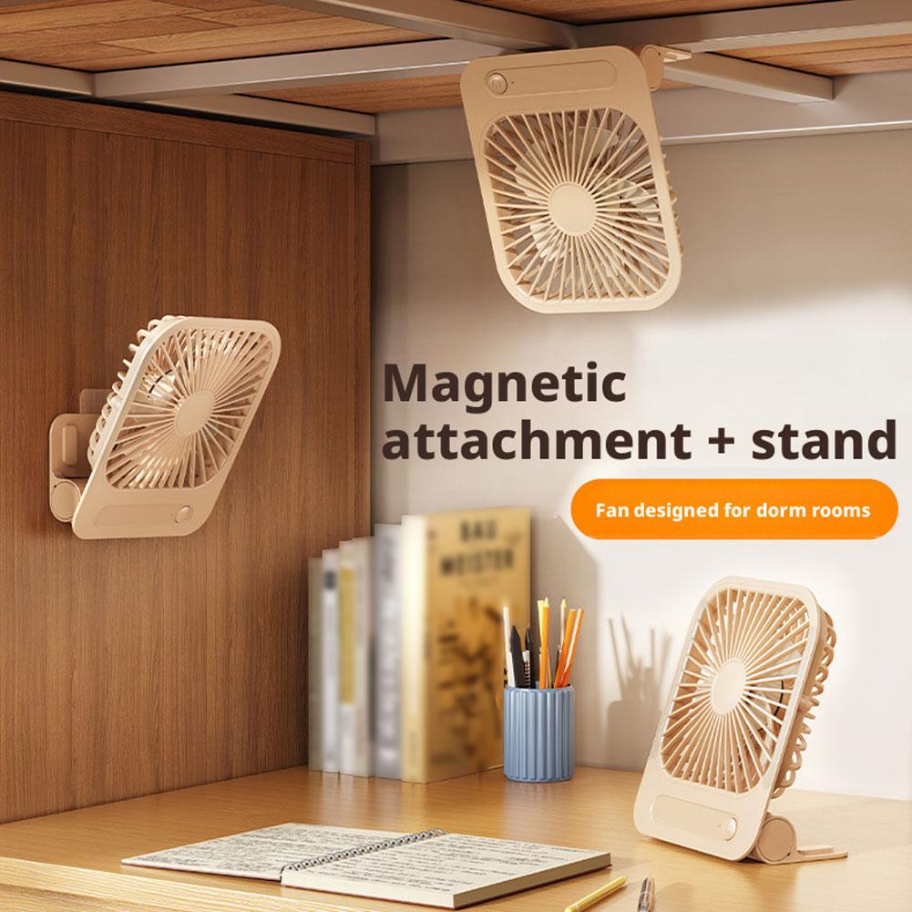 Office Furniture Used - 超薄型磁気冷却ファンテーブルデスクファン USB 充電式壁掛けファン学生デスクトップファンオフィスホームキッチン用