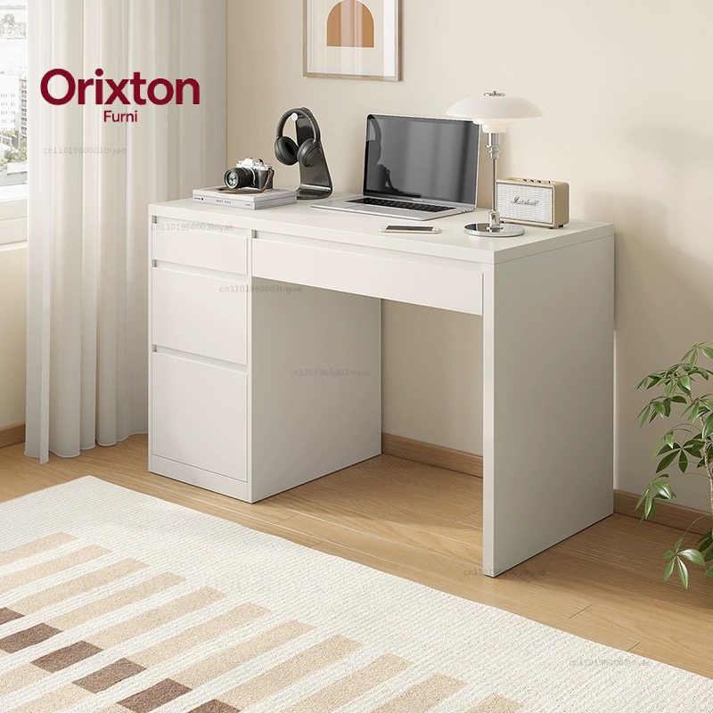 白いスタンディングオフィスデスク木製モダンな小さな学習用収納 - Office Furniture Services のレビューと価格