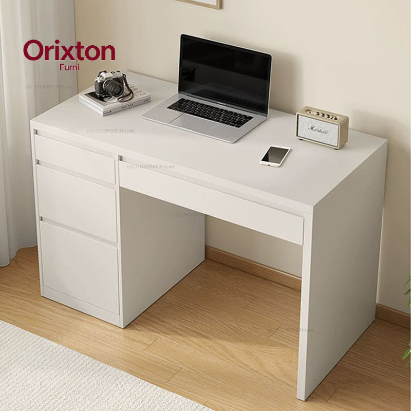 白いスタンディングオフィスデスク木製モダンな小さな学習用収納 - Office Furniture Services のレビューと価格